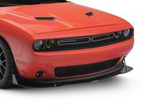 Demon Style Front Bumper Lip and Chin Splitter; Gloss Black Vinyl (15-23 Challenger, Excluding Widebody)