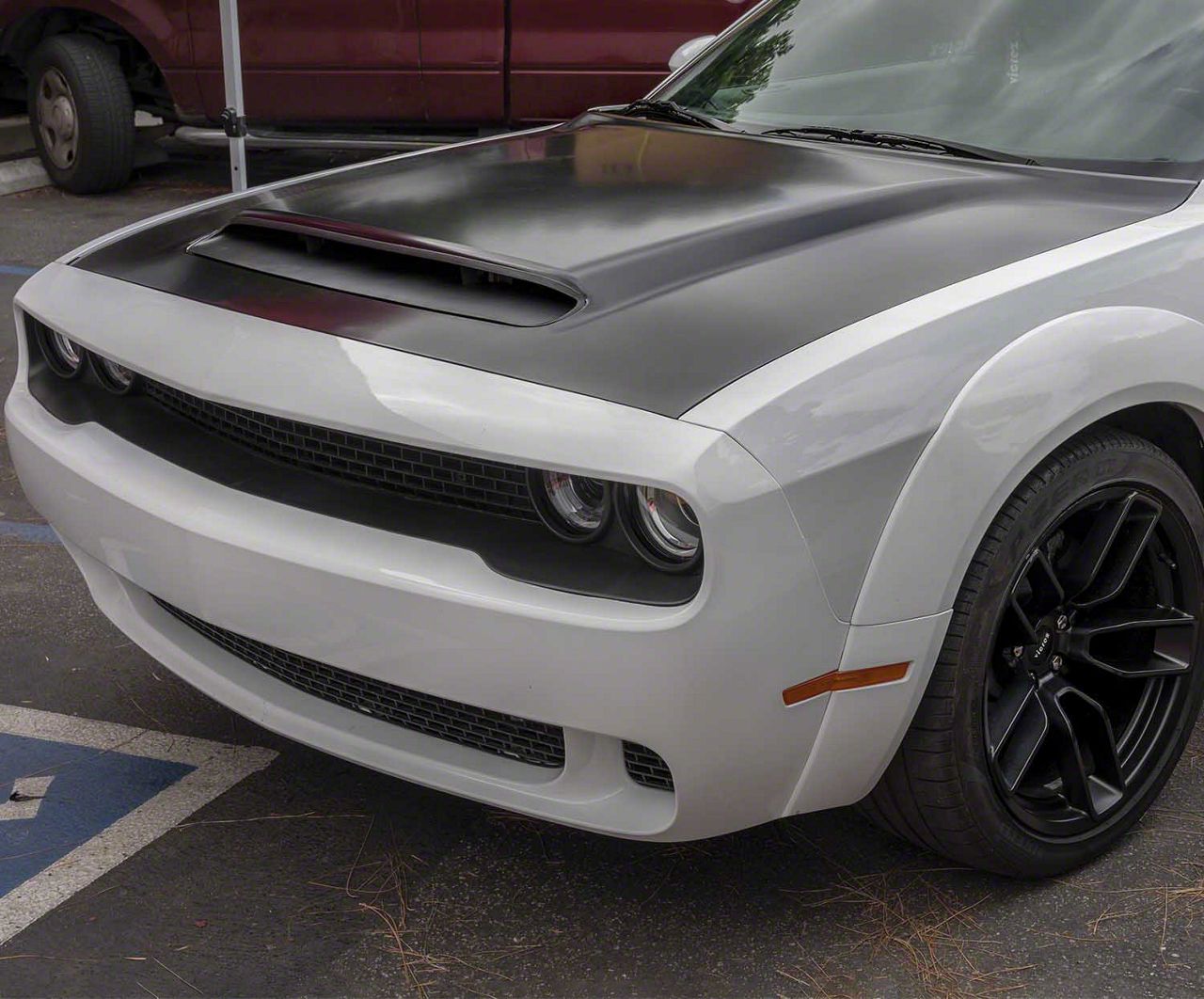 Challenger Demon Style Hood; Unpainted (08-23 Challenger