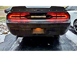 Design 1 Tail Light Decal; Gloss Black (08-14 Challenger)