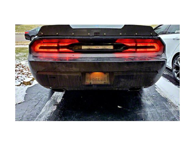 SHINEKA Carbon Fiber Rear Tailgate Center Cover Sticker For Dodge Challenger