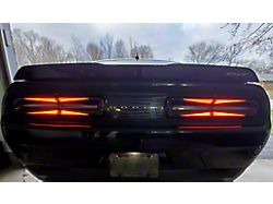 Design 1 Tail Light Decal; Gloss Black (15-23 Challenger)