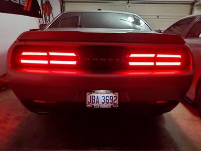 Design 2 Tail Light Decal; Gloss Black (15-23 Challenger)