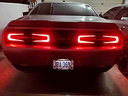 Design 3 Tail Light Decal; Gloss Black (15-23 Challenger)