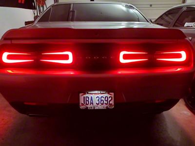 Design 4 Tail Light Decal; Gloss Black (15-23 Challenger)