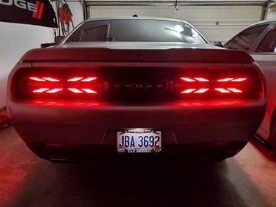 Design 5 Tail Light Decal; Gloss Black (15-23 Challenger)