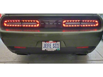 Design 7 Tail Light Decal; Gloss Black (15-23 Challenger)