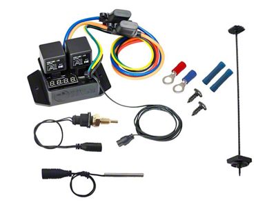 Digital Thermatic Fan Switch with 1/8-Inch NPT Thermal Sensor Kit (Universal; Some Adaptation May Be Required)