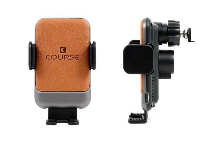 Direct Fit Phone Mount with Charging Auto Closing Cradle Head; Tan (15-23  Challenger)