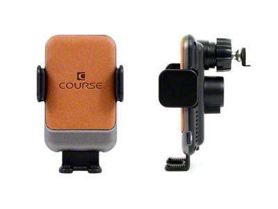 Direct Fit Phone Mount with Charging Auto Closing Cradle Head; Tan (15-23 Challenger)