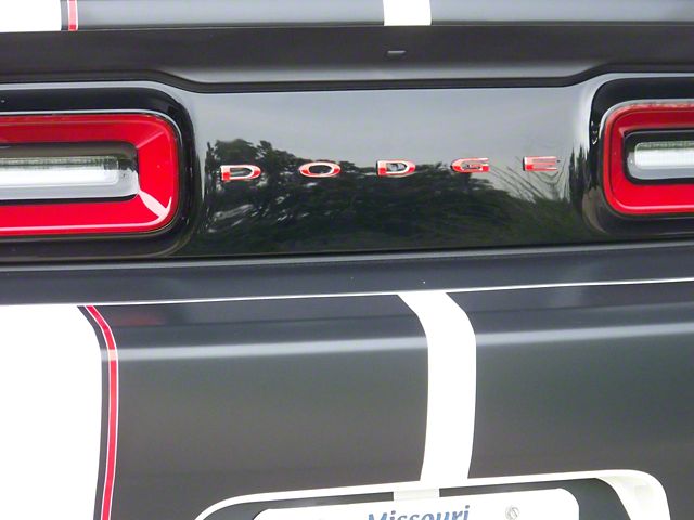 DODGE Trunk Lettering Emblem Overlay Decal; Red Brown Metallic (08-14 Challenger)