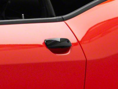 Chrome Delete Door Handle Covers; Gloss Black (12-23 Challenger)