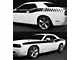 Double Side and Strobe Stripes; Matte Black (19-23 Challenger)