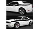 Double Stripes with Strobe Side Decals; Gloss Black (11-14 Challenger)