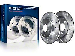 Drilled and Slotted Rotors; Rear Pair (09-20 RWD Challenger SE & SXT w/ Single Piston Front Calipers & Solid Rear Rotors)