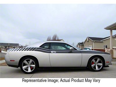 Dual Side Stripes with Stobes; Blue (08-10 Challenger)