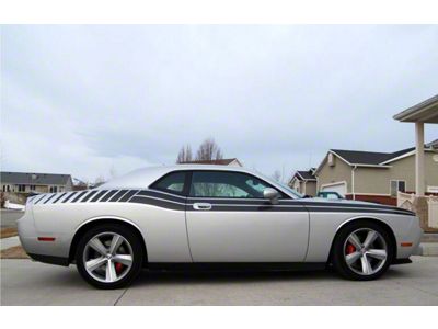 Dual Side Stripes with Stobes; Matte Black (08-10 Challenger)