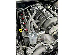 Elite Oil Catch Can with S Mount; Satin / Uncoated (08-23 V8 HEMI Challenger)