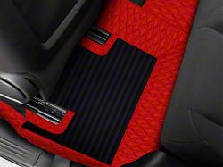 F1 Hybrid Front and Rear Floor Mats; Full Red (08-23 Challenger)