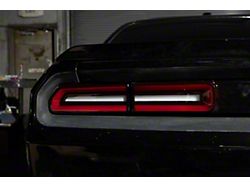Facelifted Sequential LED Tail Lights; Black Housing; Red Clear Lens (08-14 Challenger)