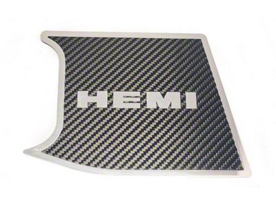 Factory Anti-lock Brake Cover Top Plate with HEMI Logo; Real Carbon Fiber (15-23 Challenger)