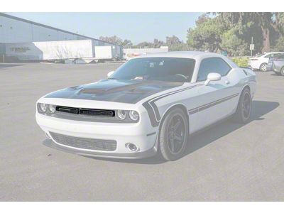 Factory Style Upper Grille Trim Covers; Carbon Fiber (15-23 Challenger)