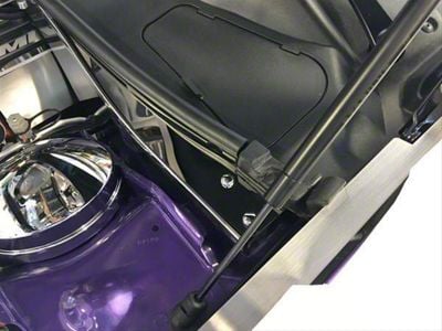 Firewall Extensions; With Hood Pin Switch; Polished; 2-Piece (08-19 V8 HEMI Challenger)