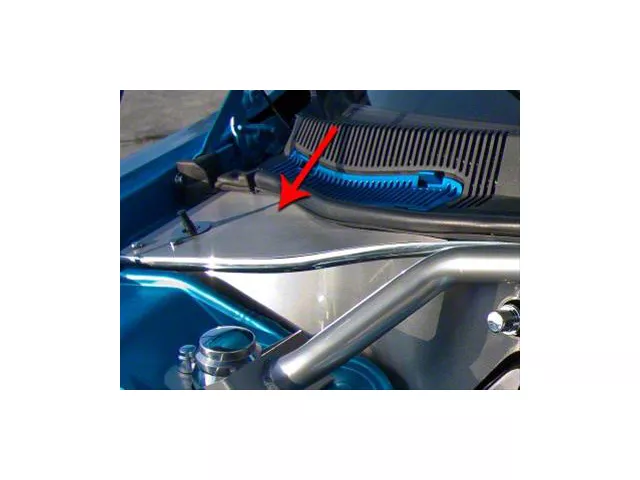 Firewall Extensions; With Hood Pin Switch; Satin; 2-Piece (08-19 V8 HEMI Challenger)