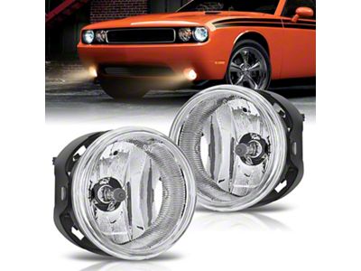 Fog Lights; Clear (08-10 Challenger)