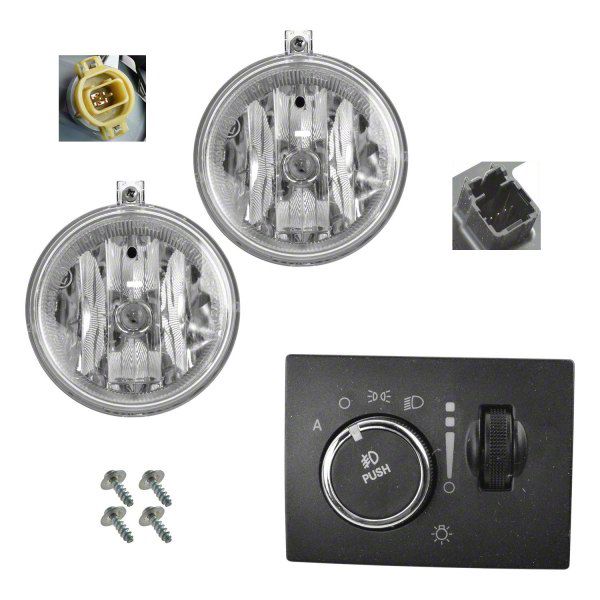 Wolfx Clear Lens Fog Lights For Dodge Challenger 2008-2010 - Factory Replacement Pair
