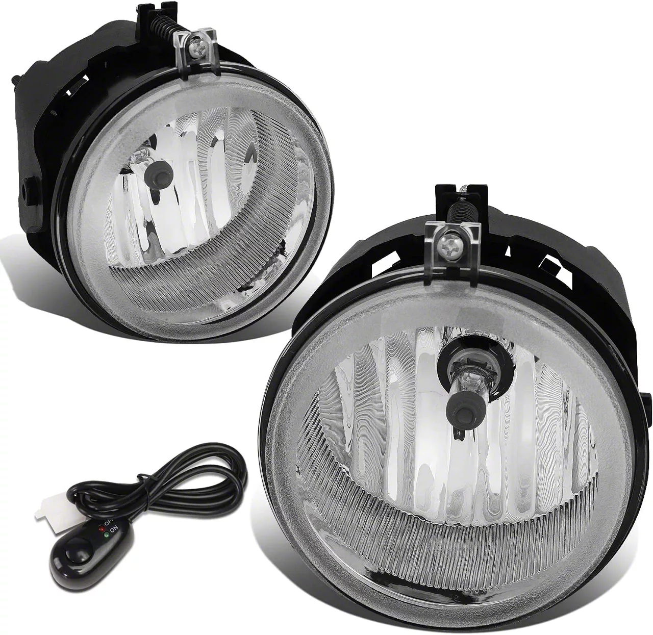 Challenger Fog Lights with Switch; Clear (0810 Challenger) Free Shipping