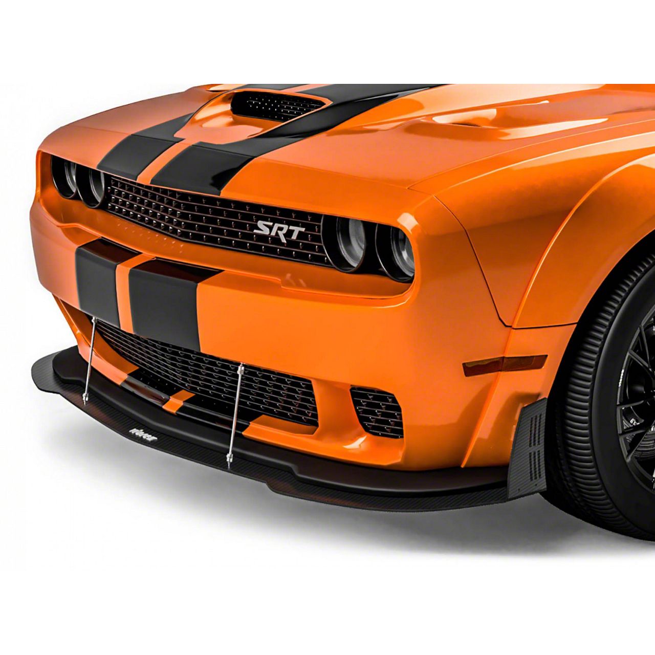 Challenger VZW Front Bumper Lip Splitter; Dry Carbon Fiber Challenger VZW Front Bumper Lip Splitter; Dry Carbon Fiber