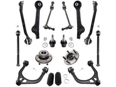 Front Control Arms with Wheel Hub Assemblies, Sway Bar Links and Tie Rods (2011 Challenger w/o High Performance Suspension)