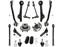 Front Lower Control Arms with Wheel Hub Assemblies and Sway Bar Links (2011 Challenger w/o High Performance Suspension)