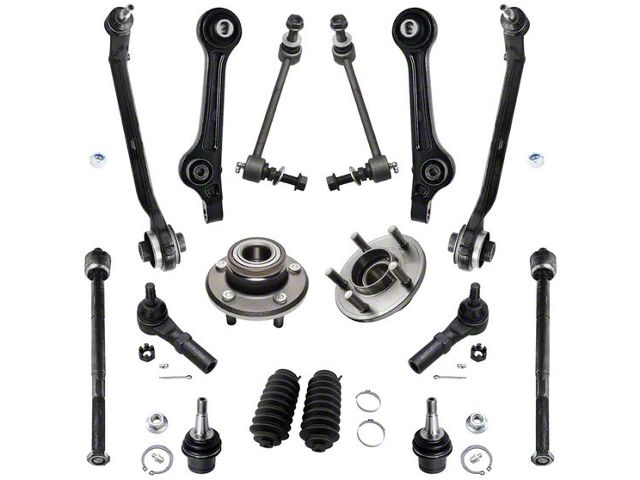 Front Lower Control Arms with Wheel Hub Assemblies and Sway Bar Links (2011 Challenger w/o High Performance Suspension)