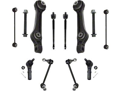 Front Lower Rearward Control Arms with Sway Bar Links and Tie Rods (11-14 Challenger; 15-18 6.2L HEMI Challenger)