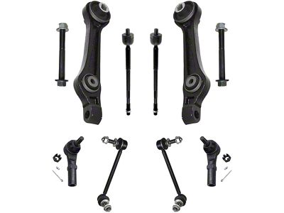 Front Lower Rearward Control Arms with Sway Bar Links and Tie Rods (11-18 RWD Challenger w/o Touring Suspension)