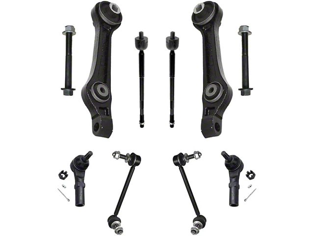 Front Lower Rearward Control Arms with Sway Bar Links and Tie Rods (11-18 RWD Challenger w/o Touring Suspension)