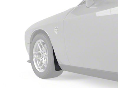 Mud Flaps; Front; Dry Carbon Fiber Vinyl (15-23 Challenger SRT Hellcat, Excluding Widebody)