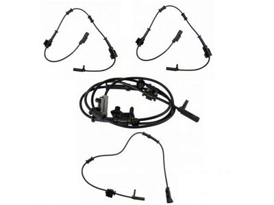 ABS Wheel Speed Sensor Set; Front and Rear (11-12 RWD Challenger w/o Heavy Duty Brakes)