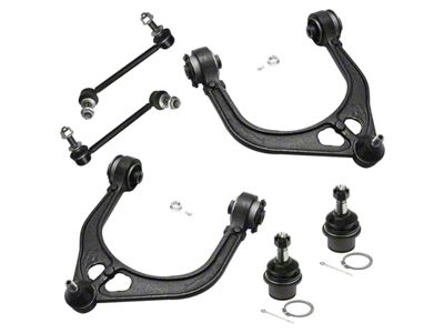 Front Upper Control Arms with Lower Ball Joints, Sway Bar Links and Tie Rods (08-19 RWD Challenger)