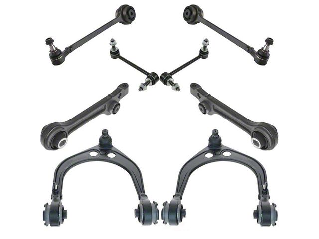 Front Upper and Lower Control Arms with Ball Joints and Front Sway Bar Links (11-19 3.6L RWD Challenger w/o High Performance Suspension)