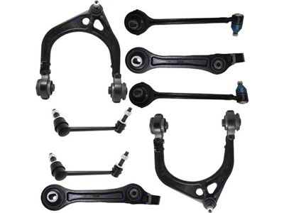 Front Upper and Lower Forward Rearward Control Arms with Sway Bar Links (11-19 RWD Challenger w/o High Performance Suspension)