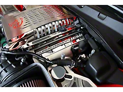 Fuel Rail Covers; Brushed (19-23 Challenger SRT Hellcat Redeye)