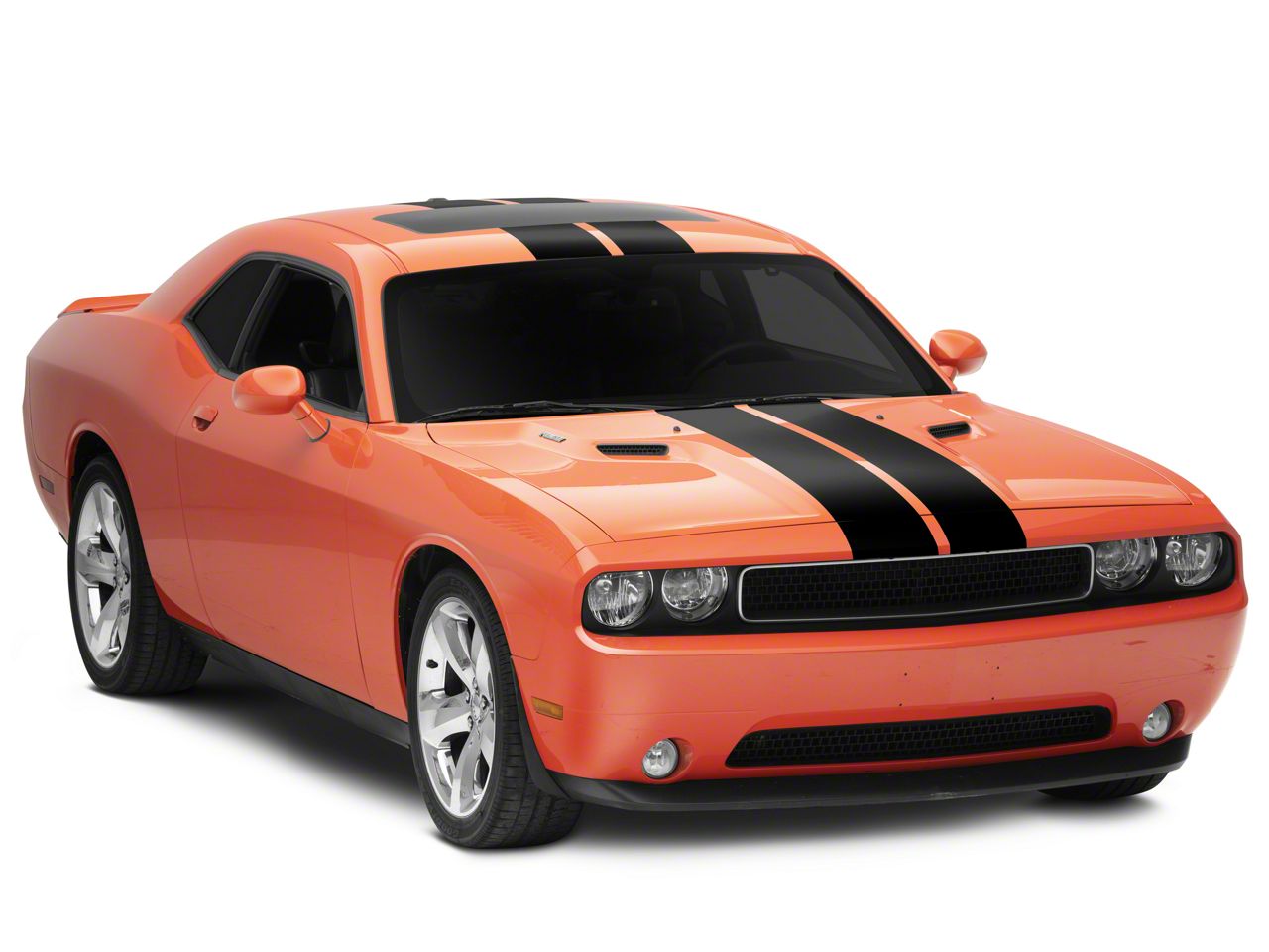 SEC10 Challenger Full Length Stripes; Gloss Black; 8.50-Inch SEC10 Challenger Full Length Stripes; Gloss Black; 8.50-Inch