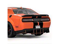Genali VR2 Rear Diffuser; Forged Carbon Fiber Vinyl (18-23 Challenger Widebody)