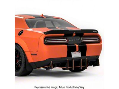 Genali VR2 Rear Diffuser; Gloss Black Vinyl (18-23 Challenger Widebody)