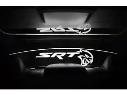 Glow Plate with Hellcat Logo; White (08-23 Challenger)