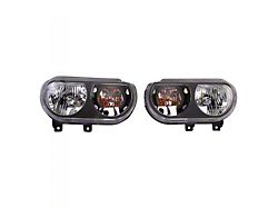 Halogen Headlights; Black Housing; Clear Lens (08-14 Challenger w/ Factory Halogen Headlights)