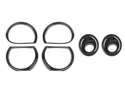 Head/Fog Light Trim Rings; Carbon Print (15-23 Challenger)