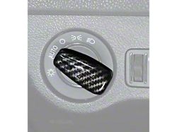 Headlight Knob Cover; Carbon Print (15-23 Challenger)